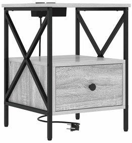 Armário de Cabeceira 2 pcs Sonoma cinzento 41.5 x 40.5 x 55 cm