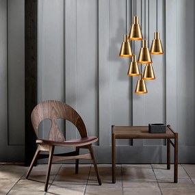 Candeeiro de Tecto Kem – Dourado e Preto – Diâmetro 43 cm x Altura 111