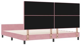Cama de Veludo Rosa vidaXL 200x200 cm