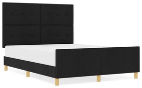 Cama vidaXL Preta 160x200 cm em Tecido
