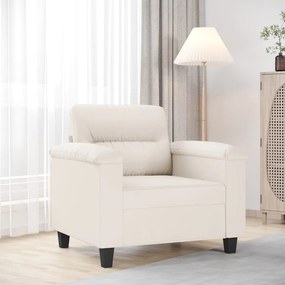 349214 vidaXL Poltrona 60 cm tecido de microfibra bege