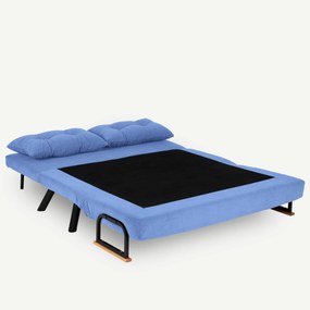 Sofá Cama "Versa" – Azul – 175x133 cm – Design Moderno e Versátil