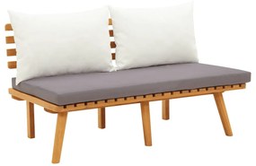 9 pcs conjunto lounge de jardim com almofadões acácia maciça