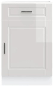 Armário base cozinha Porto derivados madeira branco brilhante