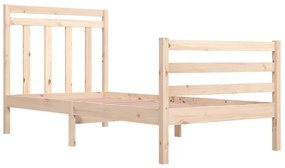 Estrutura de cama 90x200 cm madeira maciça