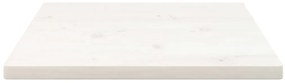 Tampo de mesa quadrado 50x50x2,5 cm pinho maciço branco