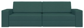 Sofá Cama de Chão 2 em 1 Verde Escuro 245x150x60.5 cm
