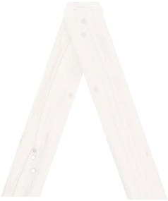 Bancos 2 pcs 40x40x45 cm pinho maciço branco