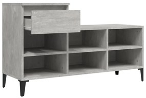 Sapateira 102x36x60 cm derivados de madeira cinzento cimento