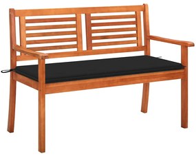Banco de jardim 2 lugares c/ almofadão 120 cm eucalipto maciço
