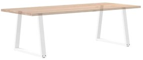 Pernas para mesa de jantar em V, 2 peças, branco, 70x(72-73,3) cm, aço