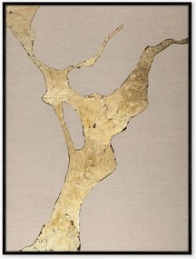 Quadro em tela pintado à mão emoldurado Wild Horizon Gold