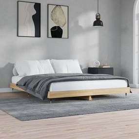Estrutura cama s/ colchão derivados de madeira carvalho sonoma