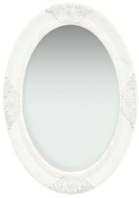 vidaXL Espelho de parede estilo barroco 50x70 cm branco