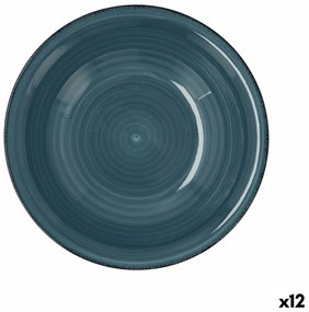 Prato Fundo Quid Vita Cerâmica Azul (ø 21,5 cm) (12 Unidades)