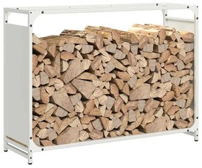 Suporte para lenha 90x28x65 cm aço laminado a frio branco