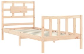 Cama sem colchão 90x200 cm madeira de pinho maciça