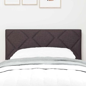 Cabeceira com Design de Blocos de Diamante Castanho Escuro 80cm, Tecid
