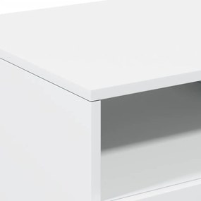 Mesa de centro com luzes LED 90x49x40 cm branco