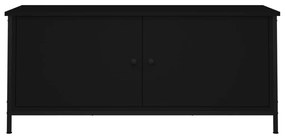 Móvel de TV Iris com 2 Portas de 102 cm - Preto - Design Moderno
