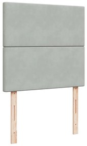 Estrutura cama otomana colchões 160x200cm veludo cinzento claro