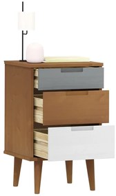Mesa de cabeceira MOLDE 40x35x65 cm pinho maciço castanho