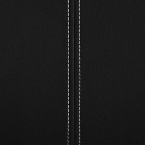 Cadeiras de jantar cantilever 4 pcs couro artificial preto