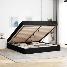 Estrutura da Cama Verde Escuro e Branco 180 x 200 cm Veludo