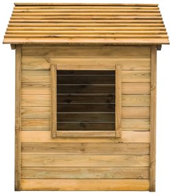 Casa de brincar de exterior 120x120x146 cm madeira de pinho