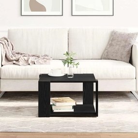 Mesa de Centro vidaXL Preta em Carvalho 85x55x31 cm em Madeira Derivada