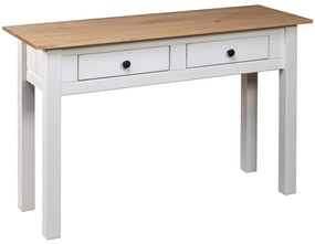 Mesa consola 110x40x72 cm pinho maciço Panama branco