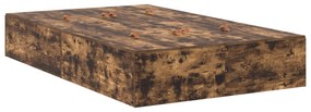 Cama com Armazenamento vidaXL em Carvalho Fumado 120x190 cm