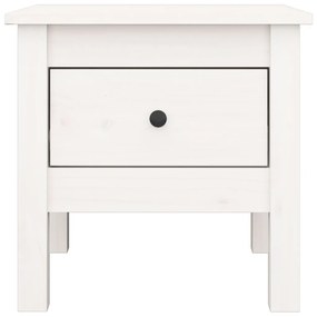 Mesa de apoio 40x40x39 cm pinho maciço Branco