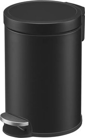 Caixote do lixo de 3 L para a casa de banho, com tampa com fecho suave Preto