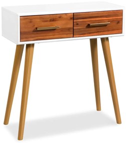 vidaXL Mesa consola madeira de acácia maciça 70x30x75 cm
