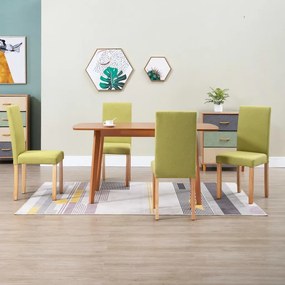 vidaXL Cadeiras de jantar 4 pcs tecido verde