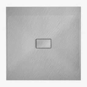 Base De Duche Em Resina Smc Quadrada Antiderrapante E Extrafina Soho Cinza Claro & 100 X 100 Cm - Sklum