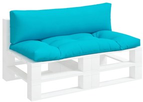 Almofadões p/ móveis de paletes 2 pcs tecido oxford turquesa