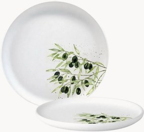 Prato de pequeno-almoço em New Bone China Olives