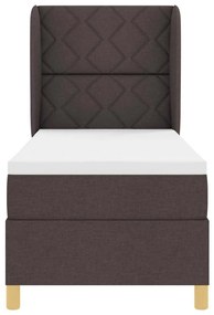Cama Box Spring com Colchão vidaXL Marrom Escuro 80x200 cm Tecido