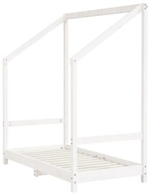 Estrutura de cama infantil 70x140 cm pinho maciço branco