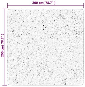 Tapete shaggy de pelo alto PAMPLONA 200x200 cm dourado