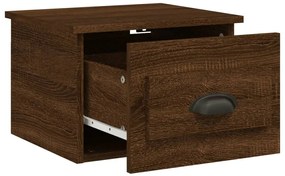 Mesa de cabeceira de parede 41,5x36x28 cm carvalho castanho