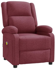 Poltrona de massagens tecido vermelho tinto