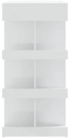 Mesa de bar c/ prateleiras 100x50x101,5 cm branco brilhante