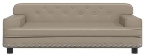 Sofá infantil 90x53x30 cm couro artificial cappuccino