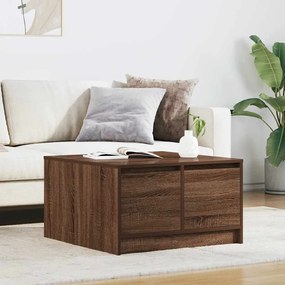 vidaXL Mesa de centro com gavetas 70,5x70x40 cm carvalho castanho