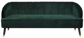 Sofá de 3 lugares em veludo verde esmeralda ALSVAG Beliani