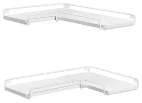 Conjunto de prateleiras em L para canto da parede. | VASAGLE | 40 x 29 x 4 cm | LLS831W14.