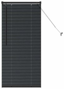 Persiana de Janela com cortinas Outros Manual Preto 80 x 130 cm Alumín